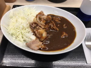 牛生姜焼きカレー